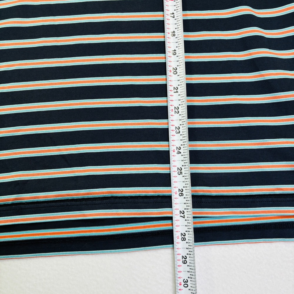 Ping Golf Polo Shirt Mens XL Navy Blue Orange Striped Short Sleeve Performance - Picture 8 of 9